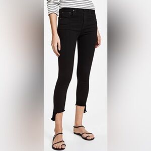 Rag & Bone Women’s 10-Inch Capri Stepped Raw Hem in Black Hampton Jeans Size 26
